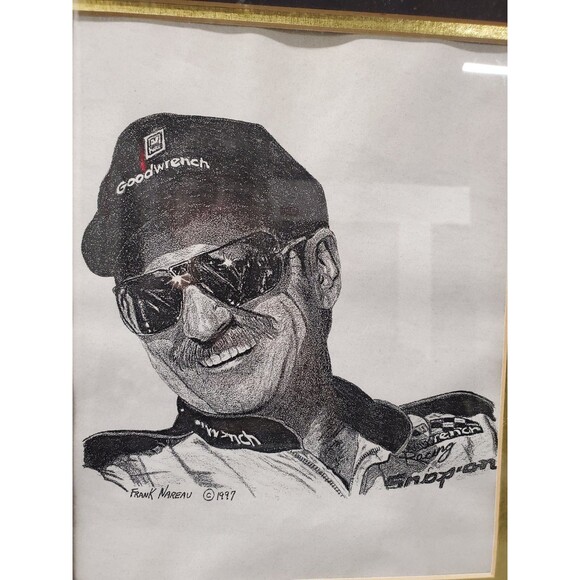 Funk Narrow Art Sketch Drawing Framed Print Of Dale Earnhardt Sr 1997 - 0229 - Picture 3 of 9